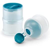 Los mejores  - NUK 10256342 - Dosificador de leche en polvo (3 compartimentos- sin BPA)- color azul y blanco translúcido